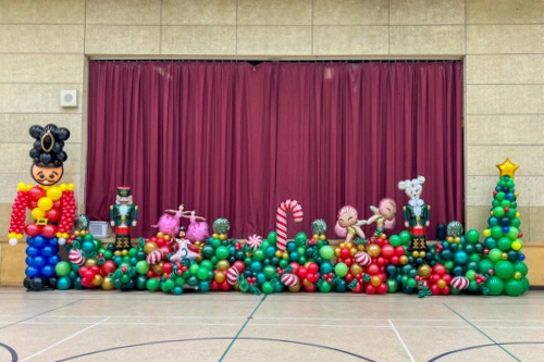 Christmas balloon border
