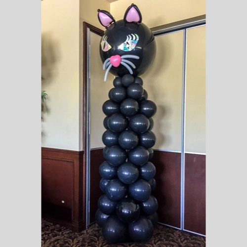 Black cat balloon sculpture