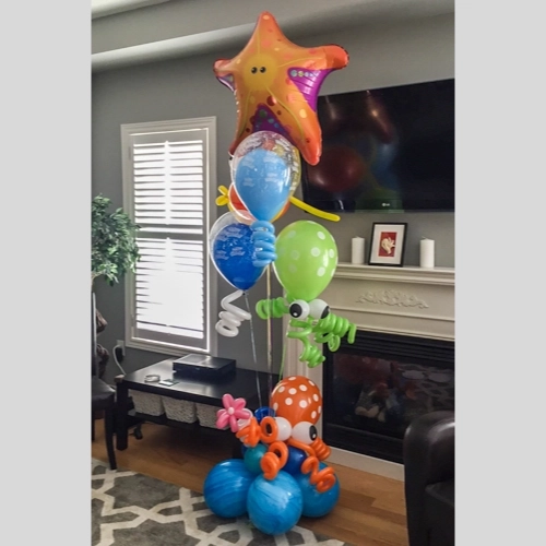 Under the Sea theme balloon bouquet