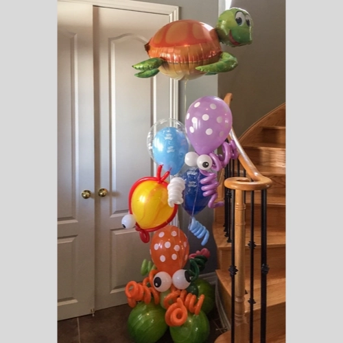 Under the Sea theme balloon bouquet