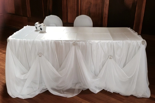 ceiling & table treatments fabric drape table treatment