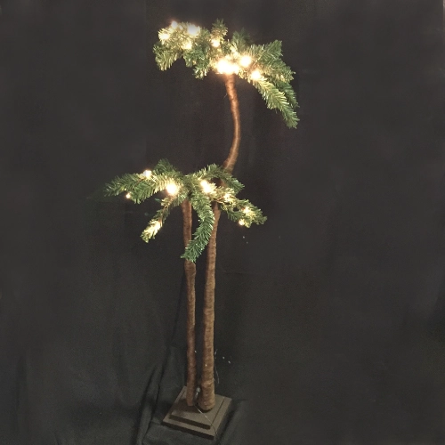 Palm tree with lights