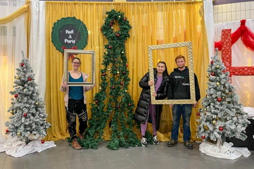 Christmas dance photo backdrop