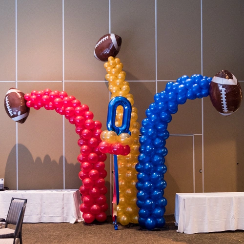 football sculpture for Queen