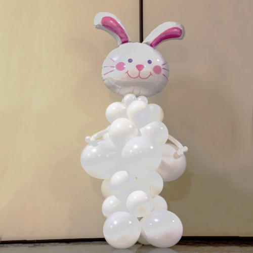 balloon rabbit with foil balloon head
