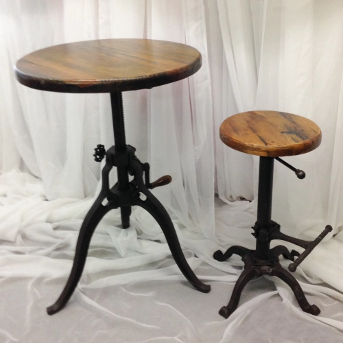 vintage table and stool