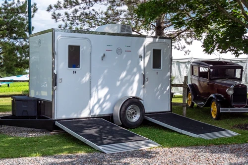 portable toilet for outdoor event