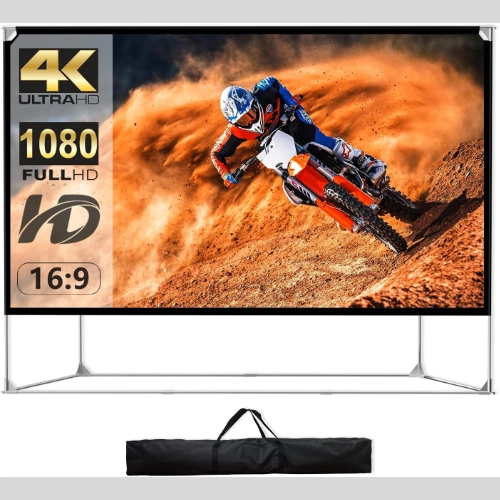 150" projection screen with carrying case