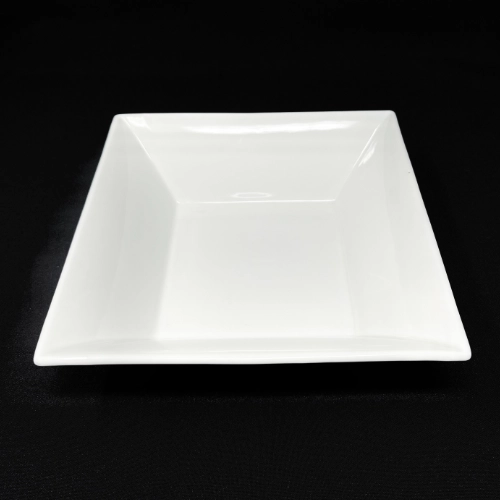 Square white vegetable server 9"