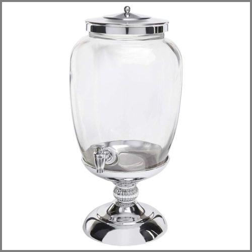 clear glass beverage dispenser