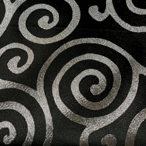 black silver swirl