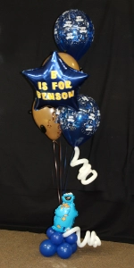 Cookie Monster balloon bouquet