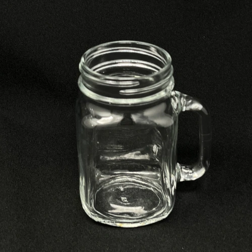 mason jar drinking glass with handle