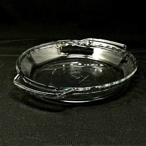 glass pie plate with handles