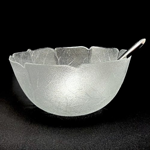 glass punch bowl with ladle