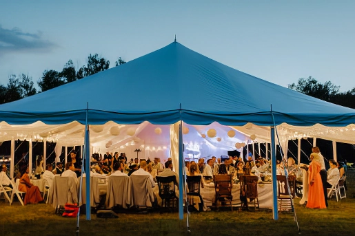 wedding reception in the evening