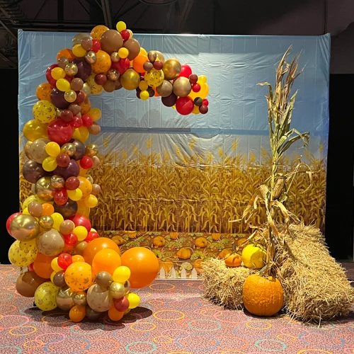 thanksgiving organic balloon arch