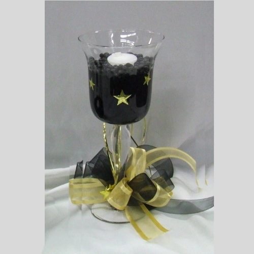 tulip candle holder with bow base