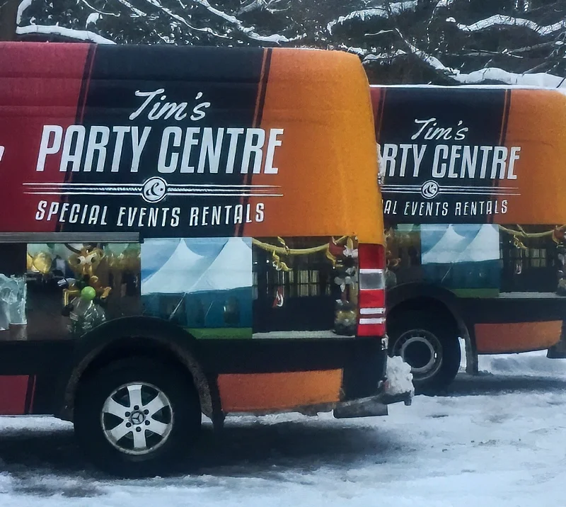Tims Party Centre delivery vans