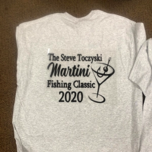 T-shirt with vinyl lettering